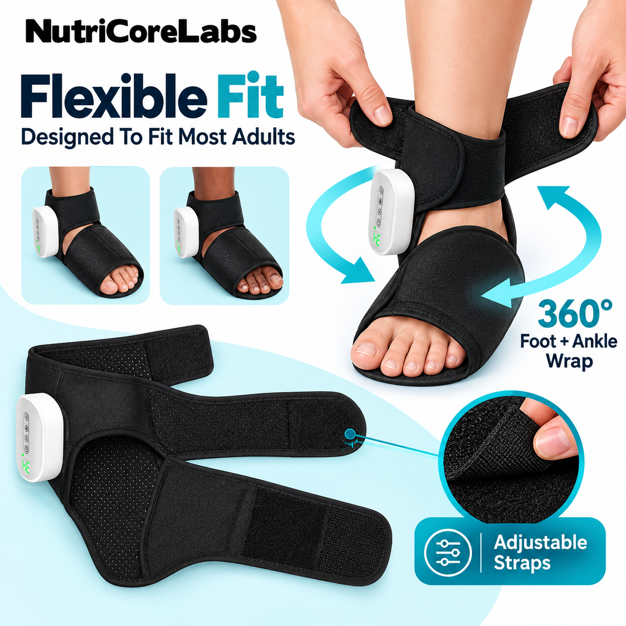 Foot & Ankle Heat Compression Massager