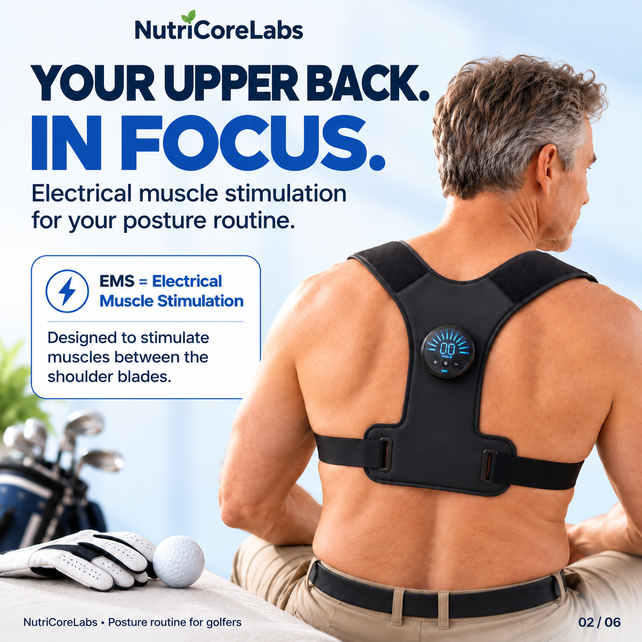 NutriCore upper-back EMS trainer
